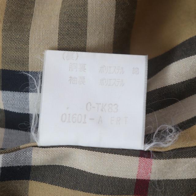 バーバリーズ　ノバチェック　ステンカラーコート　ライナー付き　比翼仕立て 良品▽Burberrys バーバリー ヴィンテージ 裏ノバチェック柄