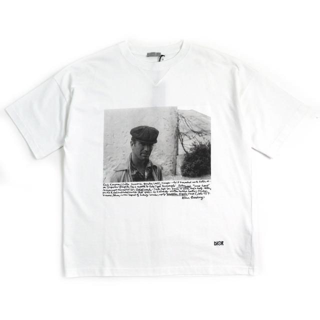 未使用品△Dior HOMME ディオールオム 293J673A0554 コットン100％ オーバーサイズ 半袖Ｔシャツ ホワイト M イタリア製 正規品 メンズ