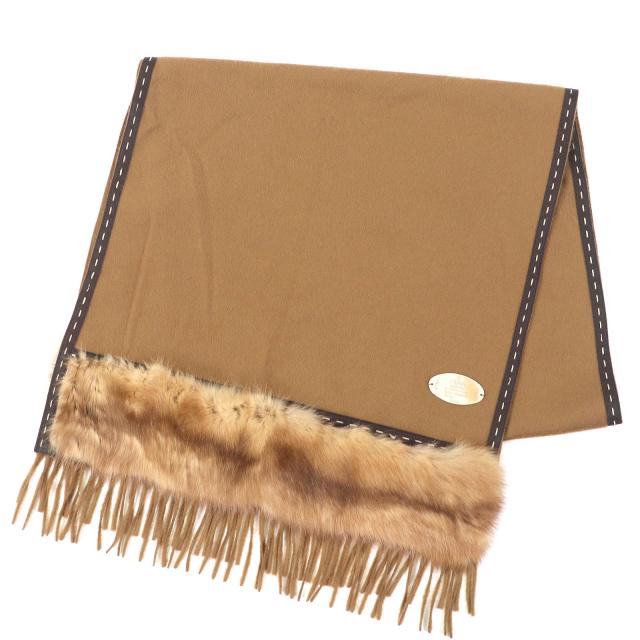 極美品△FENDI フェンディ カシミヤ100％ ロシアンセーブル