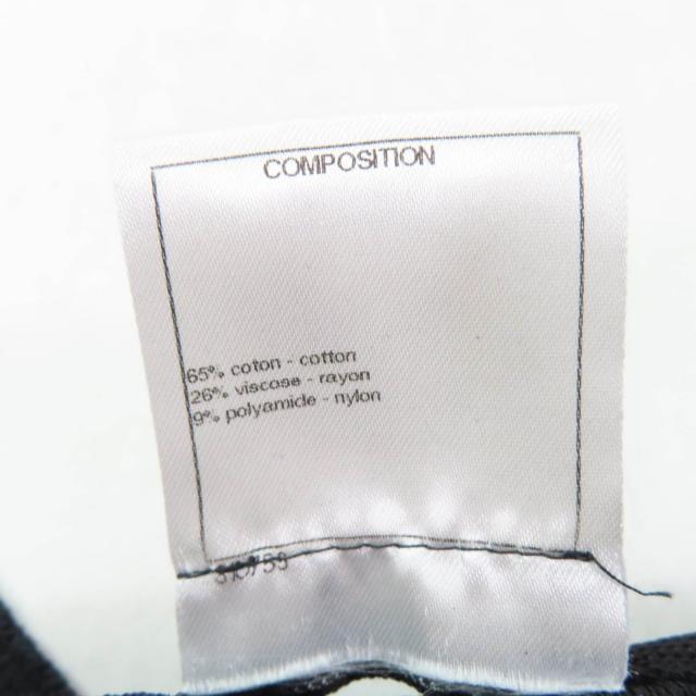 美品★CHANEL シャネル P49277 ココマークボタン付 台形 ラップスカート ミニスカート ブラック ホワイト 34 イタリア製 レディース_7