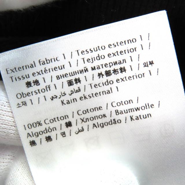 極美品△VALENTINO ヴァレンティノ コットン100％ ロゴ刺繍 ビーズ装飾 クルーネック 長袖 トレーナー スウェット ブラック XS 正規品_7