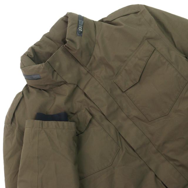 良品○Herno ヘルノ PI075UL Laminar ラミナー GORE-TEX ゴアテックス M-65 ロゴタグ スタンドカラー ダウンジャケット 46 正規品 メンズ_1
