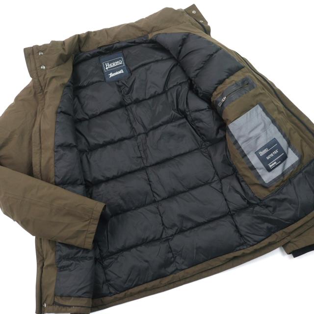 良品○Herno ヘルノ PI075UL Laminar ラミナー GORE-TEX ゴアテックス M-65 ロゴタグ スタンドカラー ダウンジャケット 46 正規品 メンズ_2