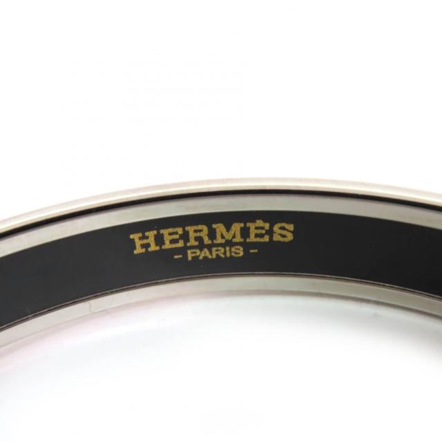 極美品☆HERMES エルメス エマイユ PM エナメルブレスレット カルト・ア・ジュエ バングル シルバー ホワイト フランス製 レディース_3