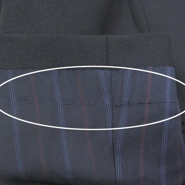 美品□BURBERRY LONDON バーバリーロンドン ウール モヘア 金ロゴボタン シングル テーラードジャケット 紺 96-86-170/AB5 日本製 正規品