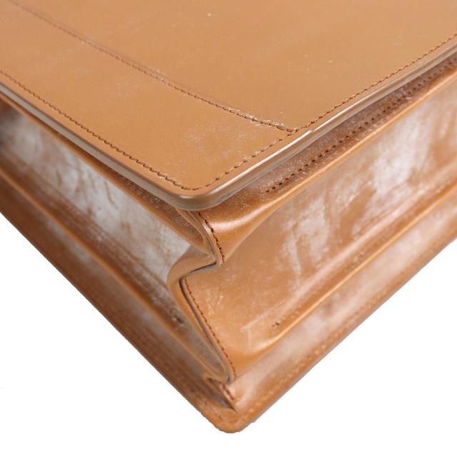極美品△CIMABUE チマブエ アレキサンダー ダレスバッグ ブライドルレザー ビジネスバッグ キャメル ゴールド金具 保存袋付き メンズ_5