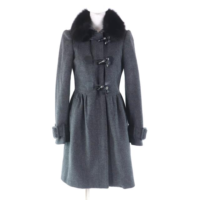 BURBERRY LONDON バーバリー カシミヤ混 ステンカラーコート サイズ40
