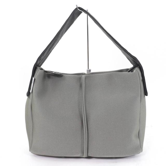 極美品☆kawa-kawa カワカワ wetワンショルダーバッグ ear PAPILLONNER 1189限定 レザー使い ハンドバッグ グレー 日本製 レディース