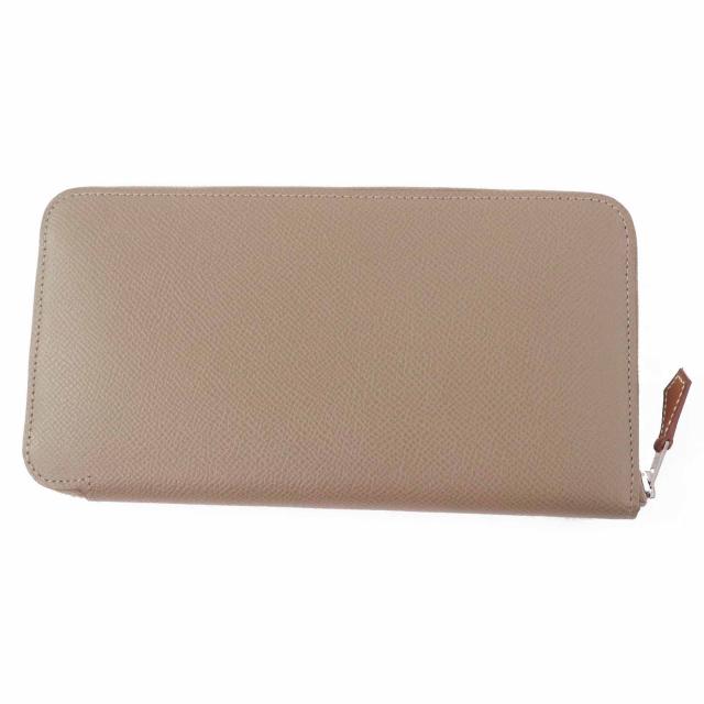 未使用品◎HERMES エルメス アザップ ロング シルクイン エトゥープ ヴォーエプソン 長財布 W刻印 箱付き フランス製 正規品 レディース