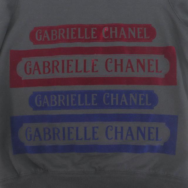 良品☆CHANEL シャネル P57408K07541 コットン ガブリエル ココマーク フロッキーロゴ スウェット ブラック 38 仏製 正規品 レディース_4