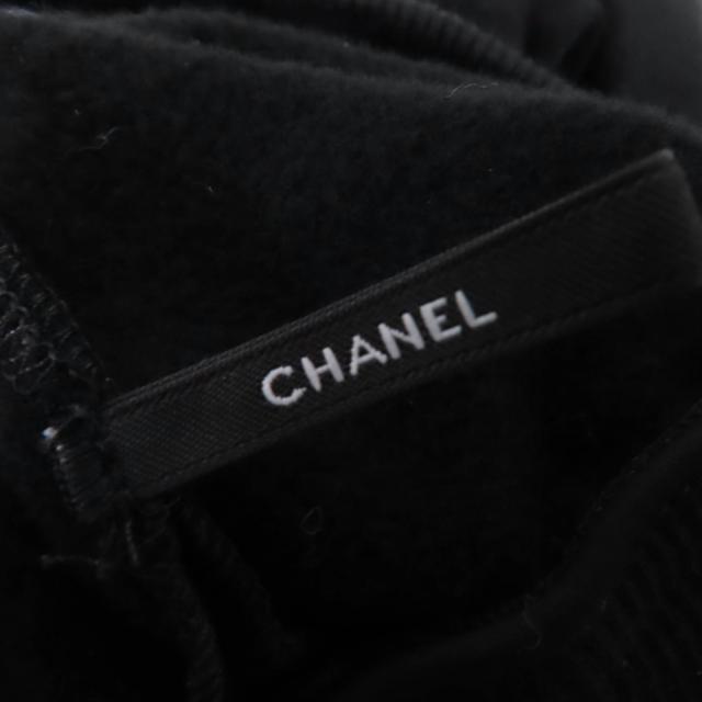 良品☆CHANEL シャネル P57408K07541 コットン ガブリエル ココマーク フロッキーロゴ スウェット ブラック 38 仏製 正規品 レディース_7