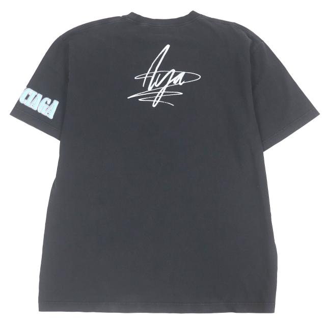 美品□BALENCIAGA バレンシアガ 22SS 641655 AYA NAKAMURA USED加工 グラフィックフォト 半袖Ｔシャツ ブラック M 正規品 メンズ 355/400_2
