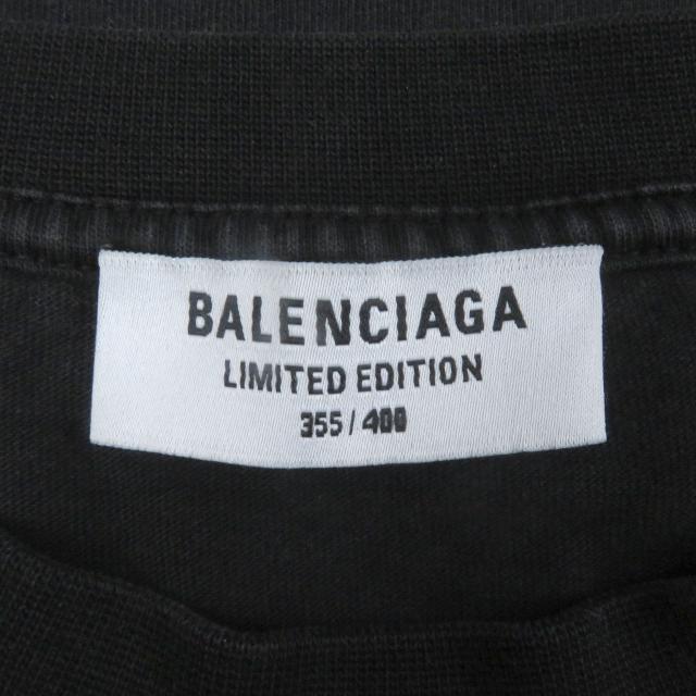 美品□BALENCIAGA バレンシアガ 22SS 641655 AYA NAKAMURA USED加工 グラフィックフォト 半袖Ｔシャツ ブラック M 正規品 メンズ 355/400_4