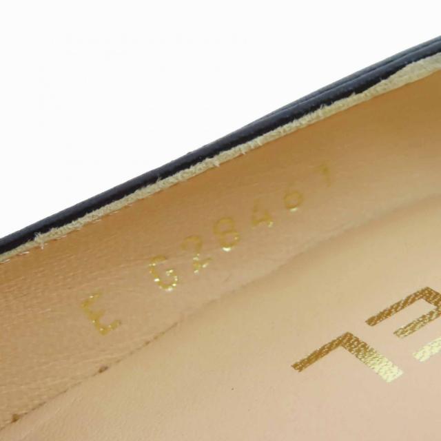 極美品◎CHANEL シャネル G28461 美脚 ココマークステッチ ラウンドトゥ レザー パンプス 12cmヒール ブラック 36 イタリア製 レディース_7