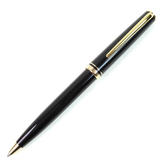 美品△MONTBLANC モンブラン ジェネレーション ホワイトスター ツイスト式 ボールペン ブラック ゴールド ケース付き 筆記確認済み