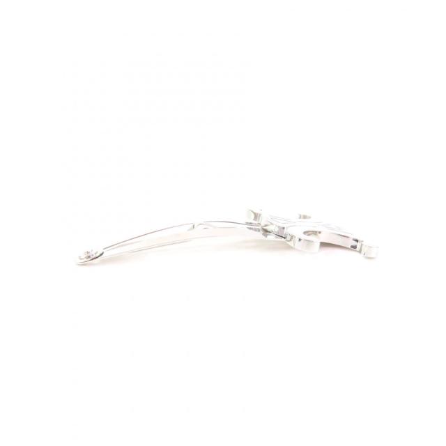 極美品★CELINE セリーヌ トリオンフ ロゴ入り ヘアクリップ ヘアアクセサリー シルバー 箱・保存袋付き イタリア製 レディース_3