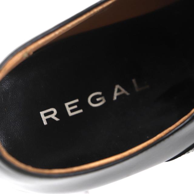 未使用品▼REGAL リーガル ストレートチップ パーフォレーション レースアップ レザーシューズ ブラック 25 日本製 メンズ ビジネス◎