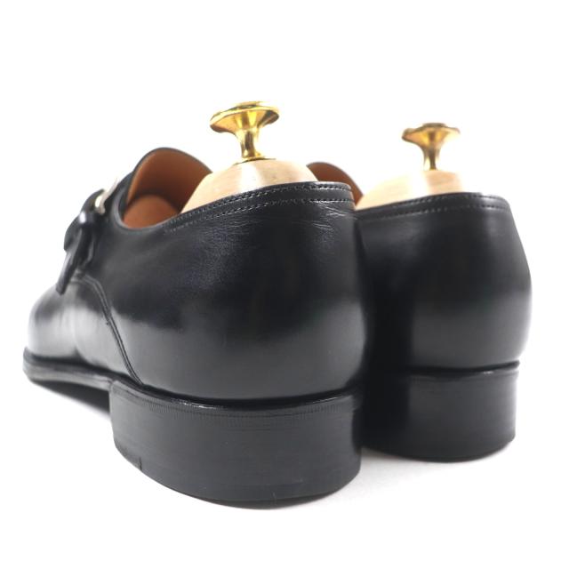 美品▼John Lobb ジョンロブ プレステージライン REDMIRE レドマイヤー 7000ラスト モンクストラップ レザーシューズ ブラック 6.5E