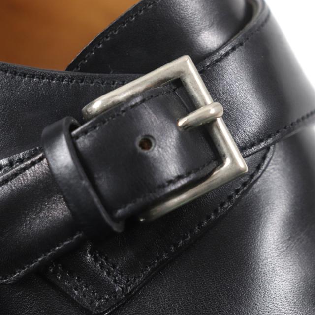 美品▼John Lobb ジョンロブ プレステージライン REDMIRE レドマイヤー 7000ラスト モンクストラップ レザーシューズ ブラック 6.5E