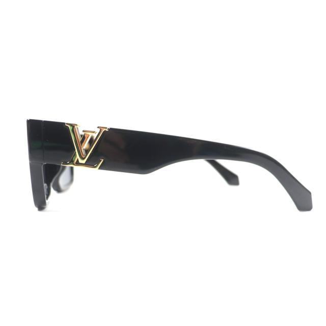 極美品▼LOUIS VUITTON ルイヴィトン 2023年製 Z2062E LV スリーク・スクエア サングラス ブラック ゴールド金具 57□18 145 箱付 メンズ_3