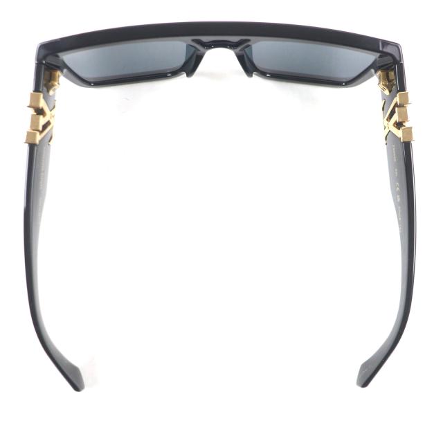 極美品▼LOUIS VUITTON ルイヴィトン 2023年製 Z2062E LV スリーク・スクエア サングラス ブラック ゴールド金具 57□18 145 箱付 メンズ_5