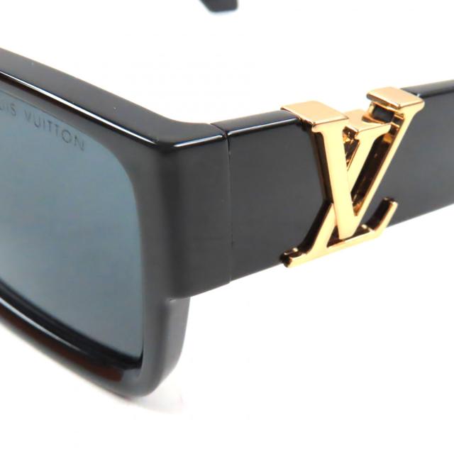 極美品▼LOUIS VUITTON ルイヴィトン 2023年製 Z2062E LV スリーク・スクエア サングラス ブラック ゴールド金具 57□18 145 箱付 メンズ_6