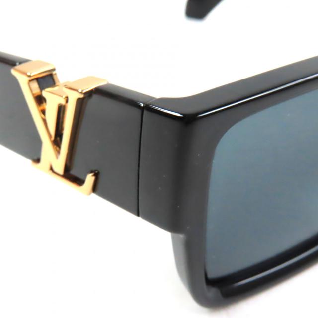 極美品▼LOUIS VUITTON ルイヴィトン 2023年製 Z2062E LV スリーク・スクエア サングラス ブラック ゴールド金具 57□18 145 箱付 メンズ_7