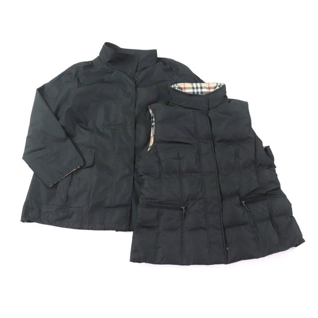 定番 バーバリーロンドン ノバチェック柄 ダウンベスト バーバリー