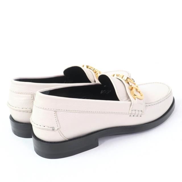 未使用品☆GUCCI グッチ 700036 メタルロゴ レザー ローファー