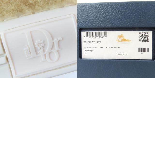 未使用品☆DIOR ディオール 3SH129ZTR B23 ラビットモチーフ シアリング ボア ハイカットスニーカー ベージュ 37 箱・保袋付 レディース_9