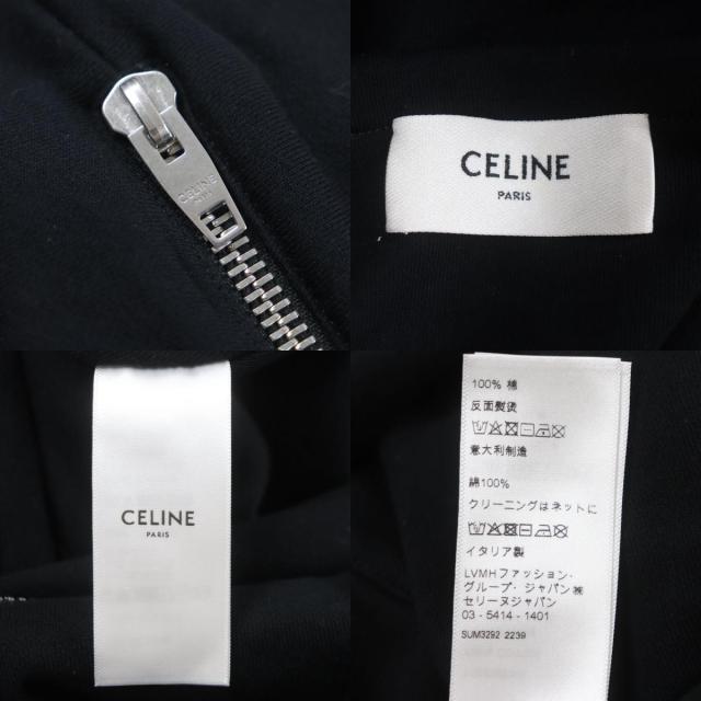 極美品▼セリーヌ 11020 2EKO MEDIUM SWEAT BAG ミディアム スウェットバッグ ロゴ クロスバッグ ショルダーバッグ 保存袋付き 正規品_9