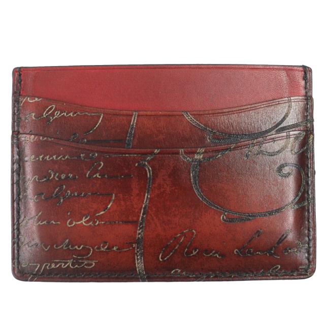 ベルルッティ　名刺入れ　カードケース　カリグラフィ　ブラウン BERLUTI - 【箱・布袋付】BERLUTI ベルルッティ カードケース