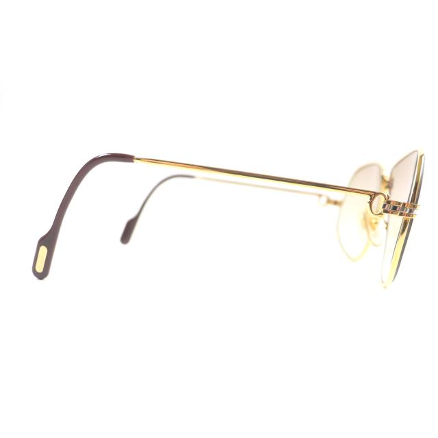 極美品▼Cartier カルティエ マイヨン パンテール ティアドロップ ロゴ金具付き グラデーションレンズ サングラス 63□16 140 ケース付き