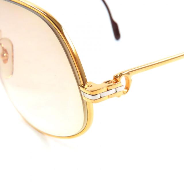 極美品▼Cartier カルティエ マイヨン パンテール ティアドロップ ロゴ金具付き グラデーションレンズ サングラス 63□16 140 ケース付き