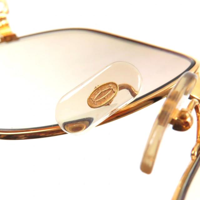 極美品▼Cartier カルティエ マイヨン パンテール ティアドロップ ロゴ金具付き グラデーションレンズ サングラス 63□16 140 ケース付き