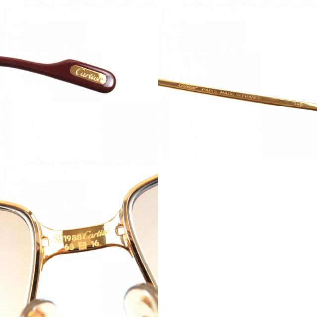 極美品▼Cartier カルティエ マイヨン パンテール ティアドロップ ロゴ金具付き グラデーションレンズ サングラス 63□16 140 ケース付き