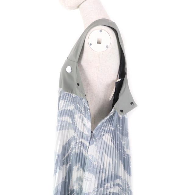 未使用品★MONCLER GENIUS 4×HYKE モンクレールジーニアス4×ハイク 2022年製 ABITO ウエスト切替 ロング丈 プリーツワンピース 38 伊製_4