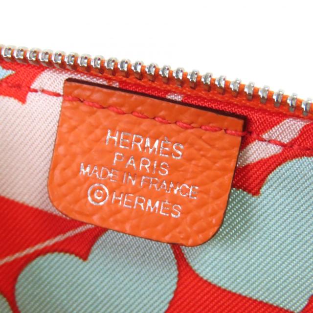 HERMES 入手困難 シルクイン ヴォー・エプソン コインパース オレンジ