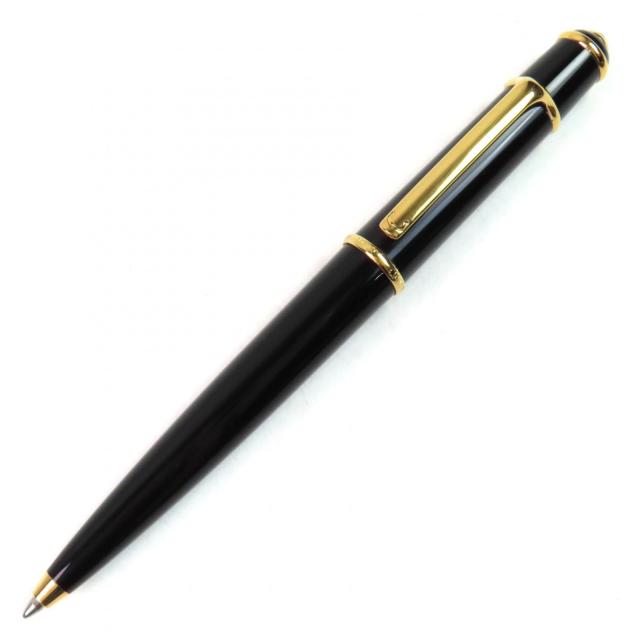 美品△Cartier カルティエ ディアボロ ドゥ カルティエ ブルージェムストーン ツイスト式 ボールペン ブラック ゴールド ドイツ製 メンズ