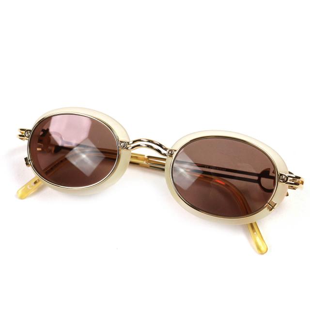 △ Jean Paul GAULTIER ジャン= ポール・ゴルチエ サングラス 56-0080 メタルフレーム ダブルレンズ フルリム シルバー×レッド □G8 Jean Paul GAULTIER HOMME ジャンポールゴルチェ オム