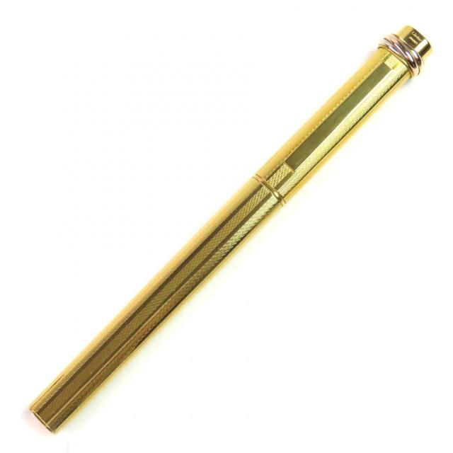 美品△Cartier カルティエ ヴィンテージ トリニティ キャップ式 ボールペン ゴールド ケース付き フランス製 メンズ_3