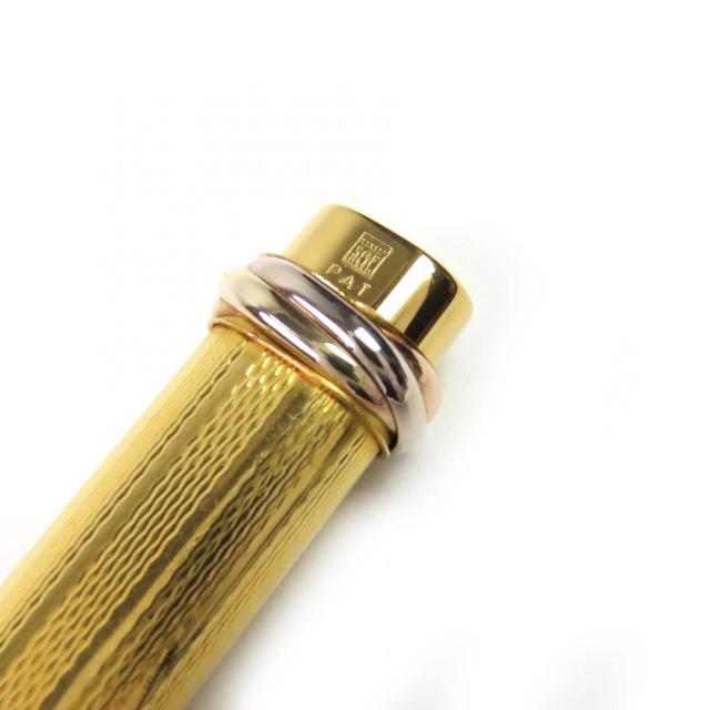 美品△Cartier カルティエ ヴィンテージ トリニティ キャップ式 ボールペン ゴールド ケース付き フランス製 メンズ_7
