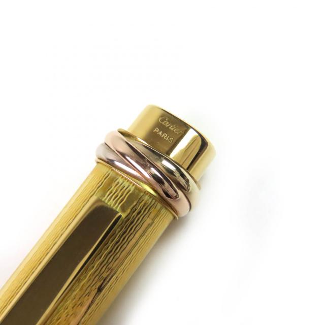 美品△Cartier カルティエ ヴィンテージ トリニティ キャップ式 ボールペン ゴールド ケース付き フランス製 メンズ_8