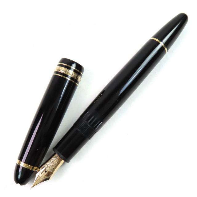 良品△MONTBLANC モンブラン マイスターシュテュック ル・グラン ペン先14K EFニブ ホワイトスター 万年筆 ブラック ゴールド ドイツ製_2