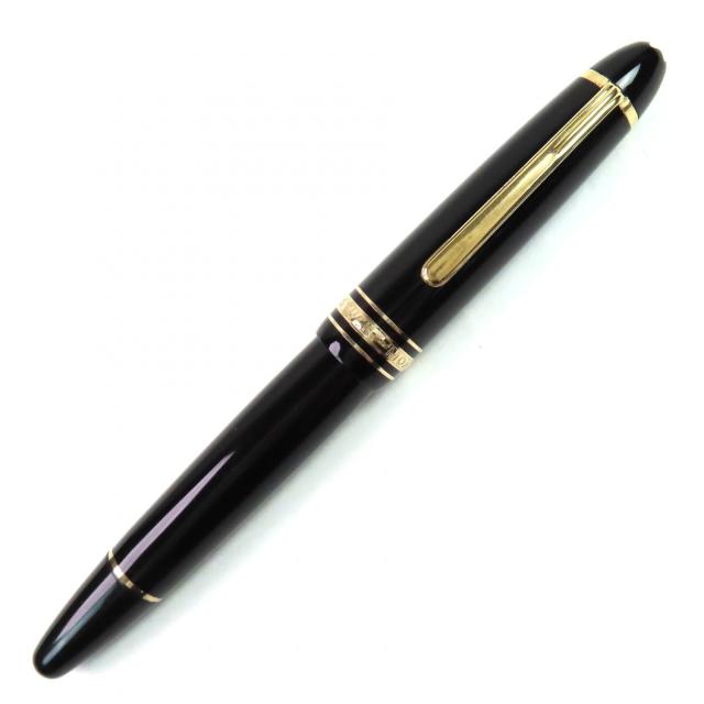 良品△MONTBLANC モンブラン マイスターシュテュック ル・グラン ペン先14K EFニブ ホワイトスター 万年筆 ブラック ゴールド ドイツ製_1
