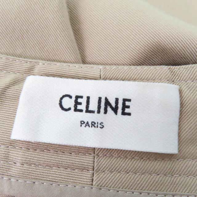 極美品☆CELINE セリーヌ 2P06A539W トリオンフ金ボタン ハイウエスト コットン100％ ルーズフィット カーゴパンツ 38 正規品 レディース_8