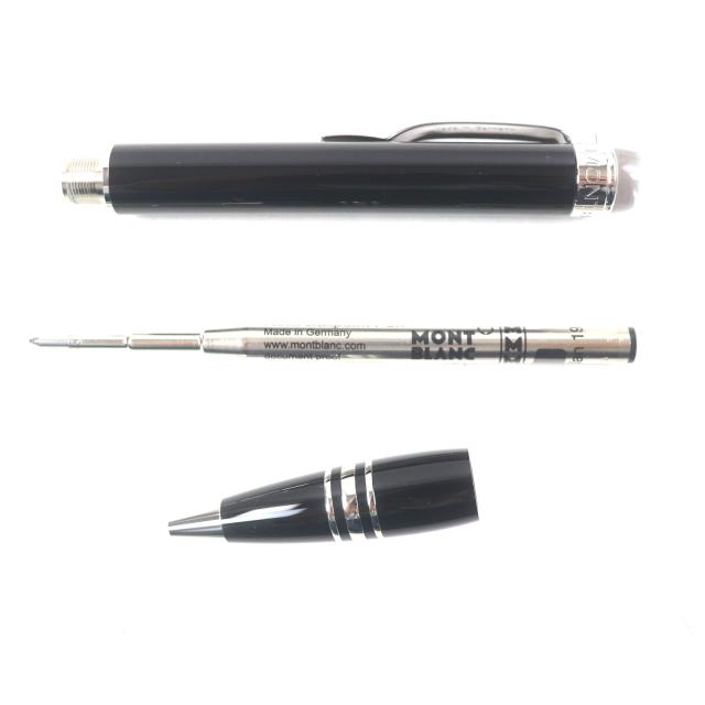 極美品▼MONTBLANC モンブラン スターウォーカー ホワイトスター ツイスト式 ボールペン ブラック シルバー 箱・ケース付き 筆記確認済み_3