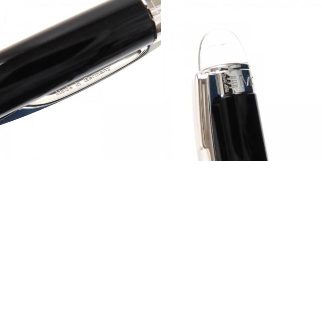 極美品▼MONTBLANC モンブラン スターウォーカー ホワイトスター ツイスト式 ボールペン ブラック シルバー 箱・ケース付き 筆記確認済み_9