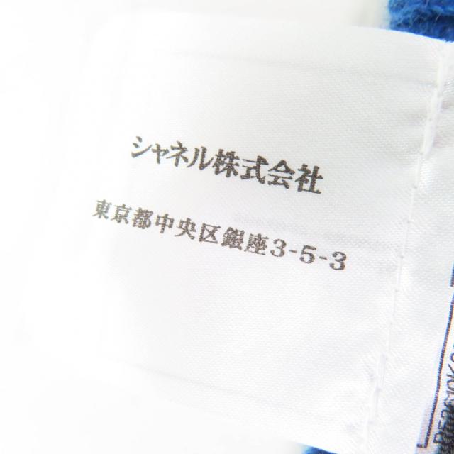 極美品☆CHANEL シャネル P53610K06955 カシミヤ混 ココボタン フェイクパール付 長袖 ニット カーディガン ブルー 38 正規品 レディース_8