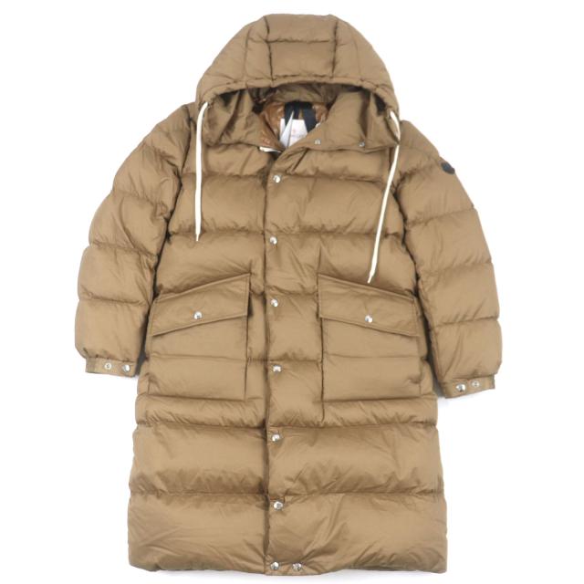 美品▼MONCLER モンクレール 20-21AW ROUBAUD フード・レザーワッペン付き WZIPUP ダウンコート 1 ハンガー・ガーメント付 正規品 メンズ
